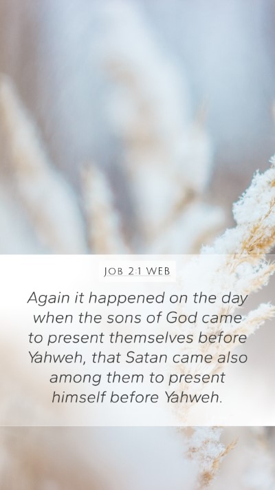 Job 2:1 WEB Bible Verse Image