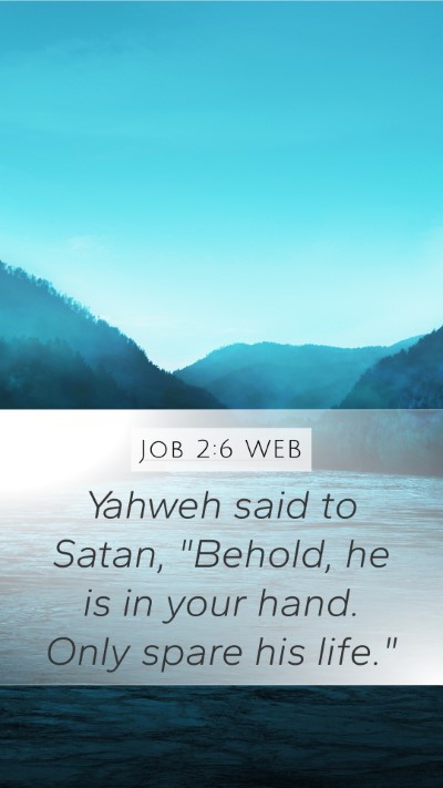 Job 2:6 WEB Bible Verse Image