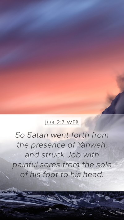Job 2:7 WEB Bible Verse Image