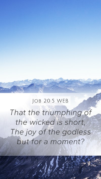 Job 20:5 WEB Bible Verse Image
