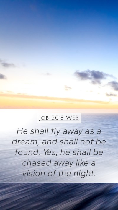 Job 20:8 WEB Bible Verse Image