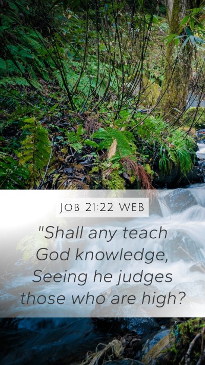 Job 21:22 WEB Bible Verse Image