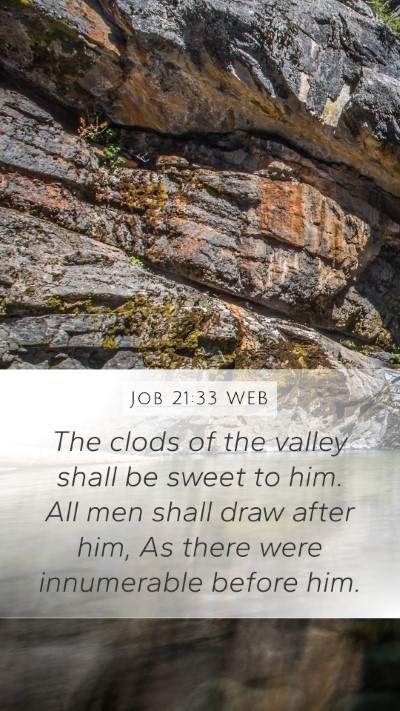 Job 21:33 WEB Mobile Phone Wallpaper - The clods of the valley shall be sweet to him. - Mobile Bible Verse Wallpaper