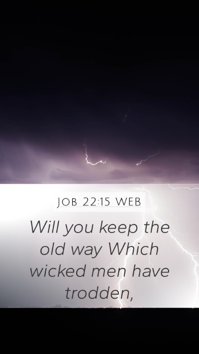 Job 22:15 WEB Mobile Phone Wallpaper - Will you keep the old way Which wicked men have - Mobile Bible Verse Wallpaper