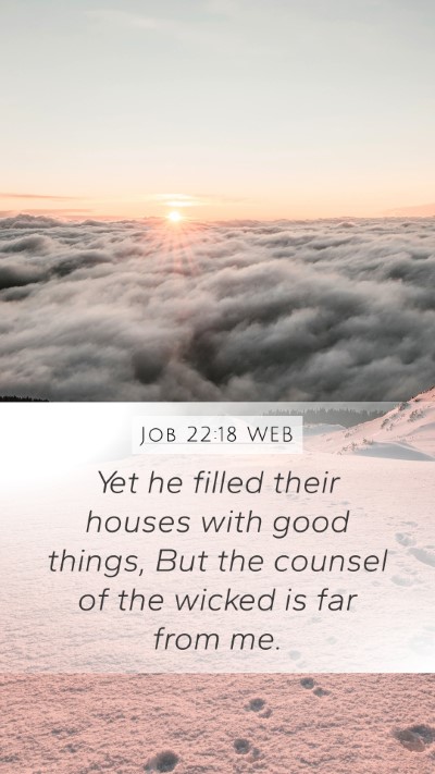 Job 22:18 WEB Bible Verse Image