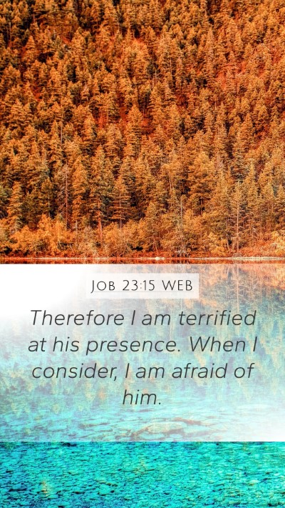 Job 23:15 WEB Bible Verse Image
