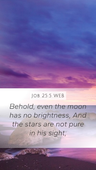 Job 25:5 WEB Bible Verse Image