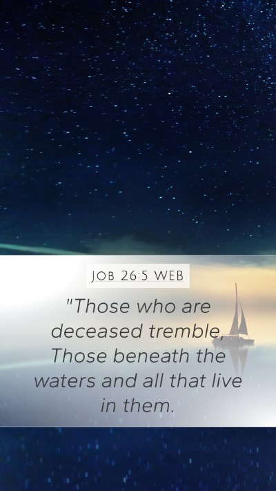 Job 26:5 WEB Bible Verse Image