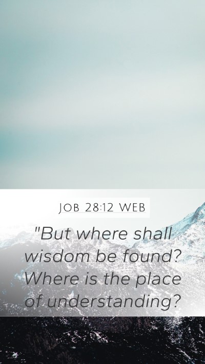 Job 28:12 WEB Bible Verse Image