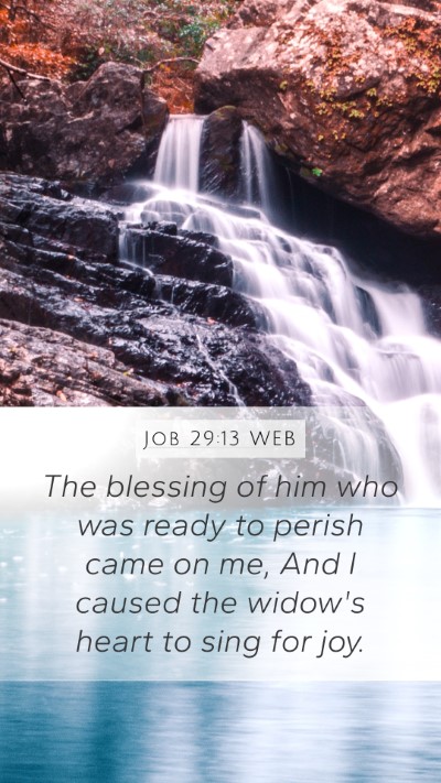 Job 29:13 WEB Bible Verse Image
