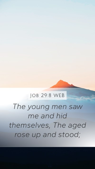Job 29:8 WEB Bible Verse Image