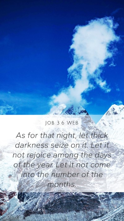Job 3:6 WEB Mobile Phone Wallpaper - As for that night, let thick darkness seize on - Mobile Bible Verse Wallpaper