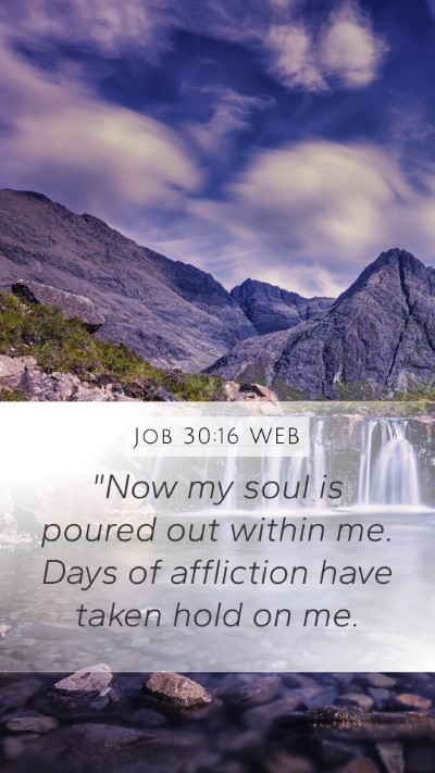 Job 30:16 WEB Mobile Phone Wallpaper - 