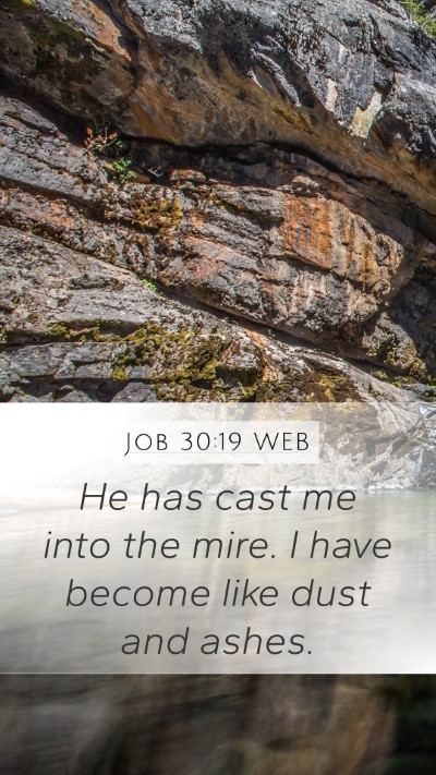 Job 30:19 WEB Bible Verse Image