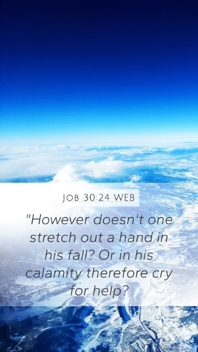 Job 30:24 WEB Mobile Phone Wallpaper - 
