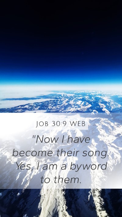Job 30:9 WEB Bible Verse Image