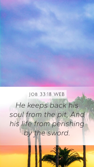 Job 33:18 WEB Bible Verse Image