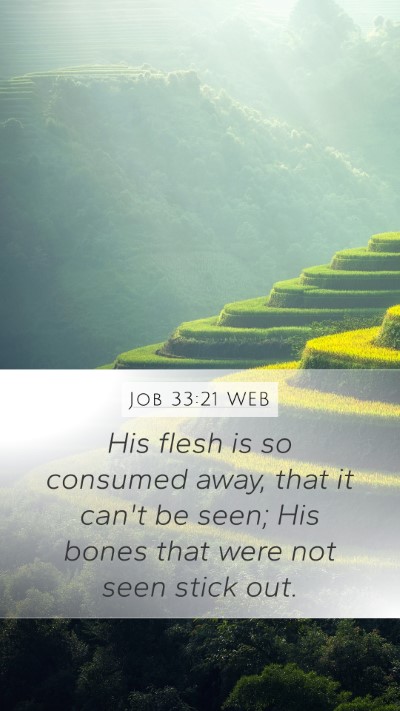 Job 33:21 WEB Bible Verse Image