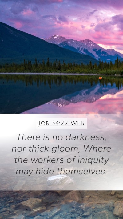 Job 34:22 WEB Bible Verse Image