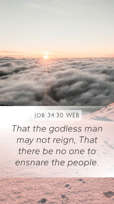 Job 34:30 WEB Bible Verse Image