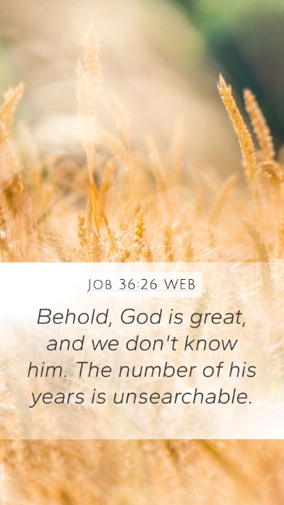 Job 36:26 WEB Bible Verse Image
