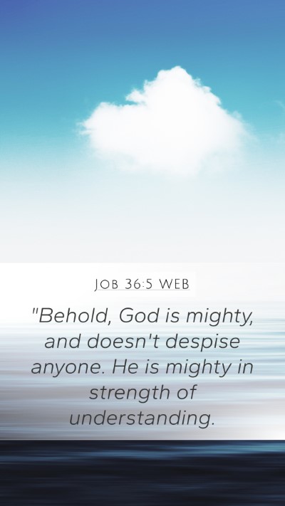Job 36:5 WEB Bible Verse Image