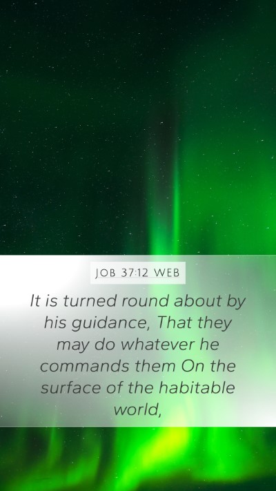 Job 37:12 WEB Bible Verse Image
