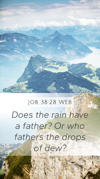 Job 38:28 WEB Bible Verse Image