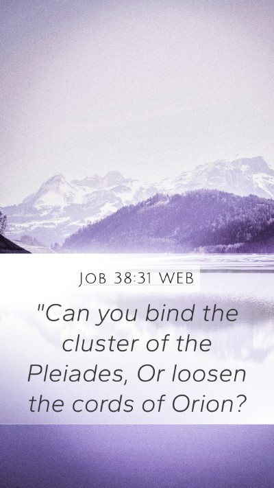 Job 38:31 WEB Bible Verse Image