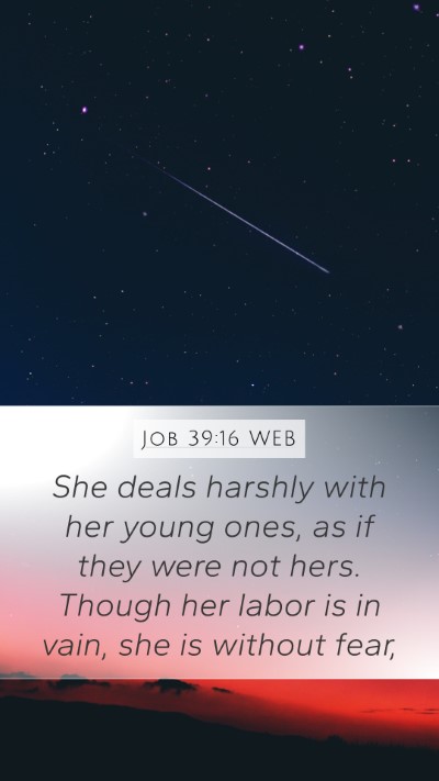 Job 39:16 WEB Bible Verse Image