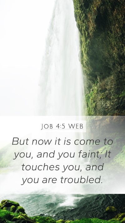 Job 4:5 WEB Bible Verse Image