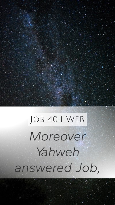 Job 40:1 WEB Bible Verse Image