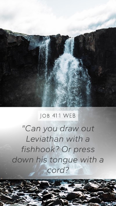 Job 41:1 WEB Bible Verse Image