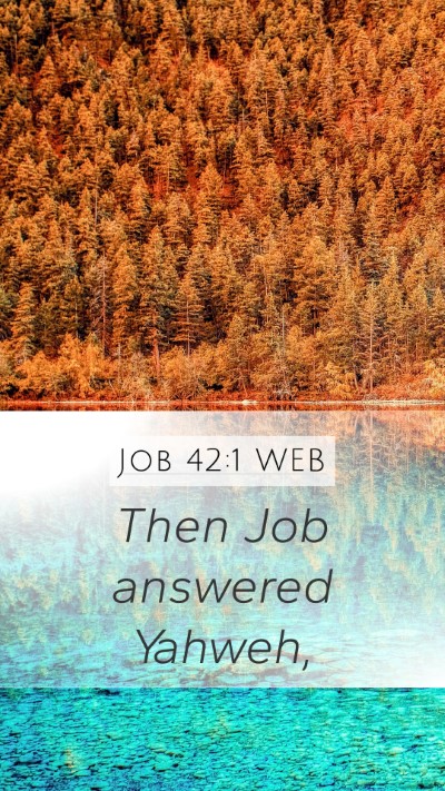 Job 42:1 WEB Mobile Phone Wallpaper - Then Job answered - Mobile Bible Verse Wallpaper