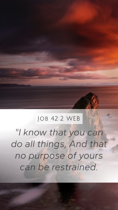 Job 42:2 WEB Bible Verse Image