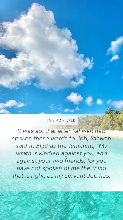 Job 42:7 WEB Bible Verse Image