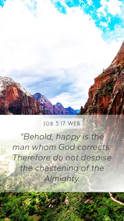 Job 5:17 WEB Bible Verse Image