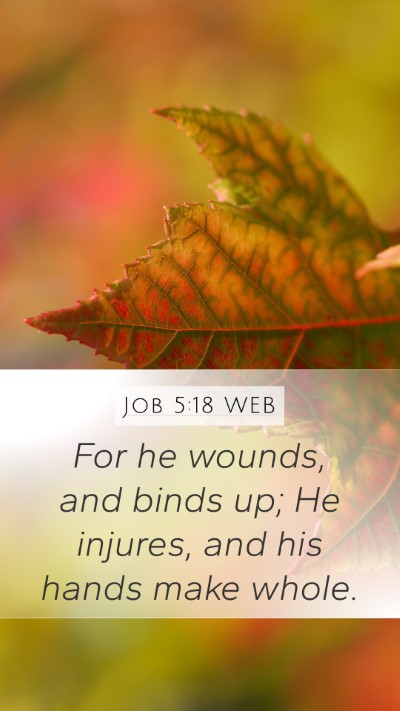 Job 5:18 WEB Bible Verse Image