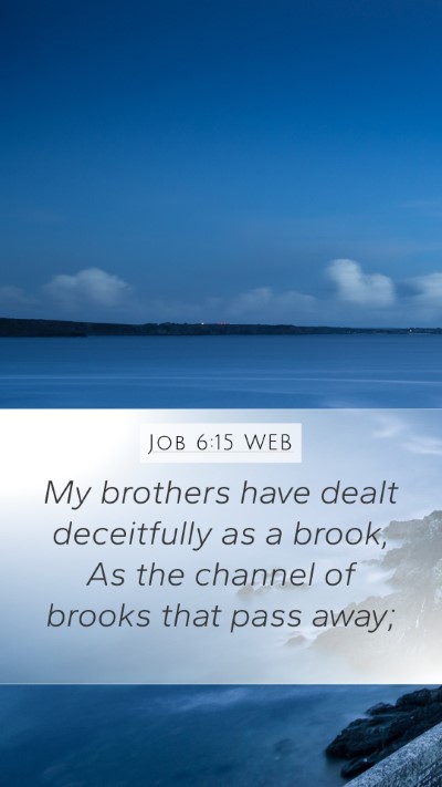 Job 6:15 WEB Bible Verse Image