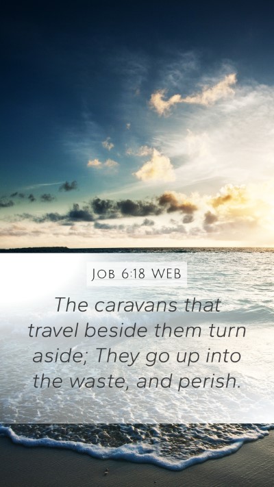 Job 6:18 WEB Mobile Phone Wallpaper - The caravans that travel beside them turn aside; - Mobile Bible Verse Wallpaper