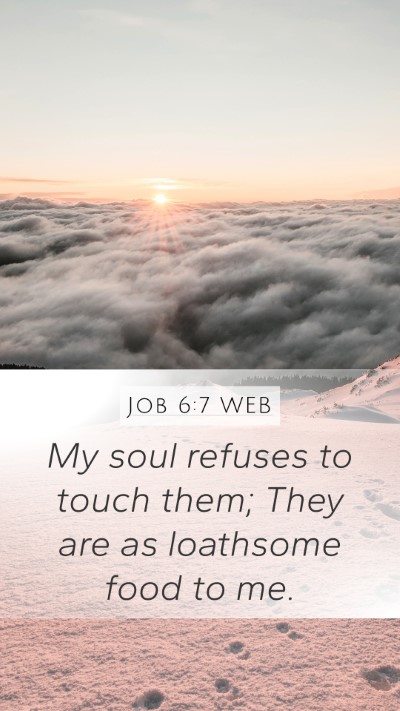 Job 6:7 WEB Bible Verse Image