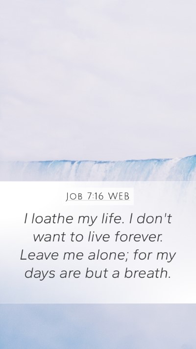 Job 7:16 WEB Bible Verse Image