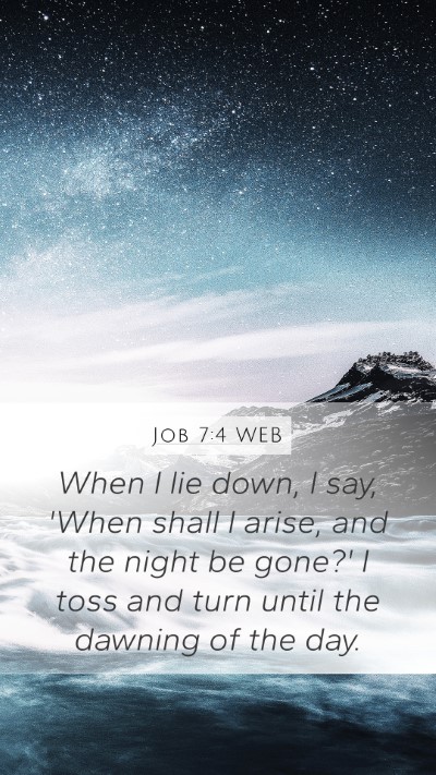 Job 7:4 WEB Bible Verse Image