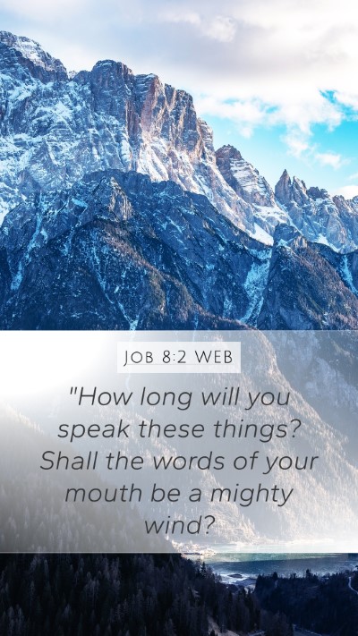 Job 8:2 WEB Bible Verse Image