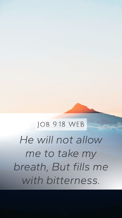 Job 9:18 WEB Bible Verse Image
