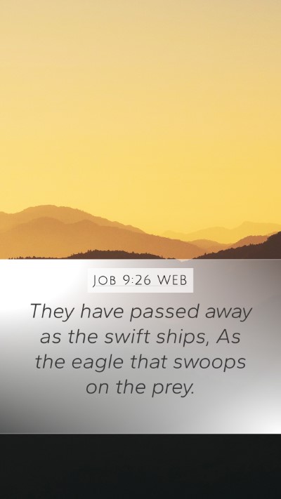 Job 9:26 WEB Mobile Phone Wallpaper - They have passed away as the swift ships, As the - Mobile Bible Verse Wallpaper