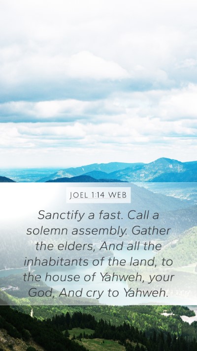 Joel 1:14 WEB Bible Verse Image