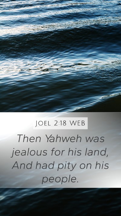 Joel 2:18 WEB Mobile Phone Wallpaper - Then Yahweh was jealous for his land, And had - Mobile Bible Verse Wallpaper