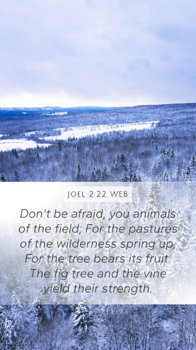 Joel 2:22 WEB Bible Verse Image