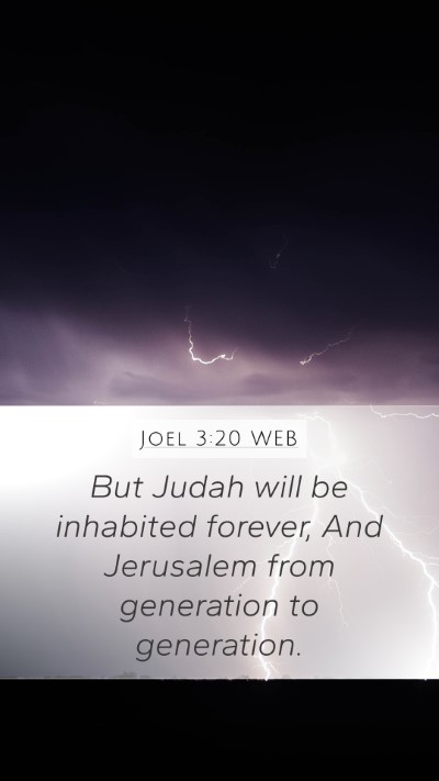Joel 3:20 WEB Bible Verse Image